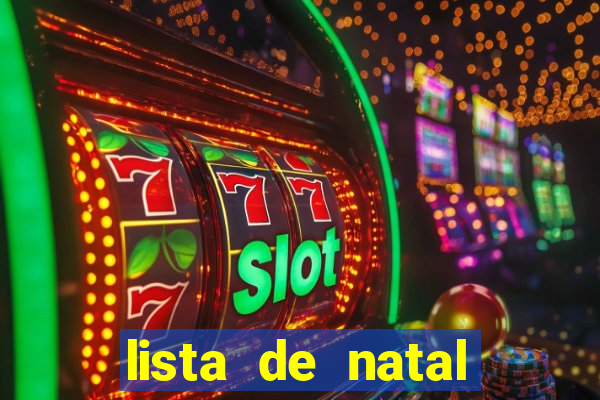 lista de natal para imprimir